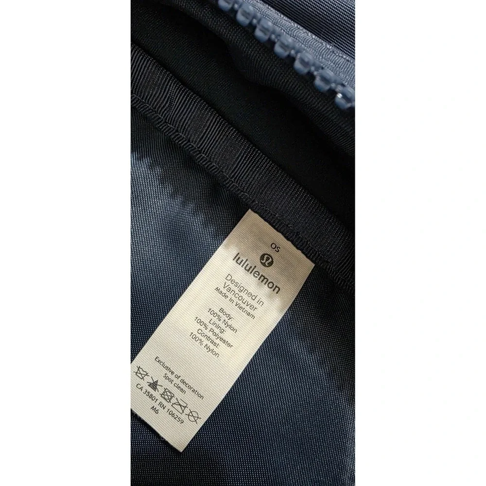 EUC LULULEMON‎ Crew Full Size Backpack Navy Blue Purse Bag Bear